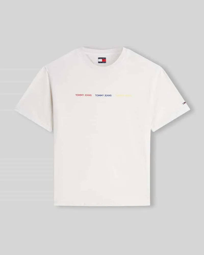 Tommy Hilfiger Relaxed Fit T-Shirt aus reiner Baumwolle Weiss