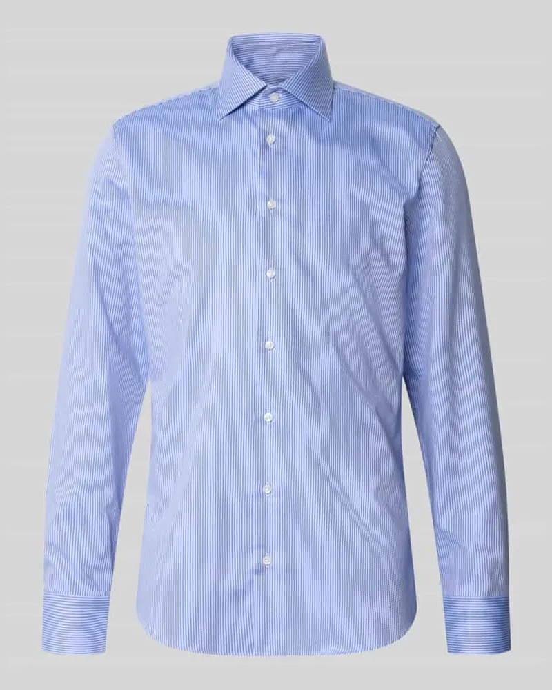 Seidensticker Slim Fit Businesshemd aus reiner Baumwolle Bleu