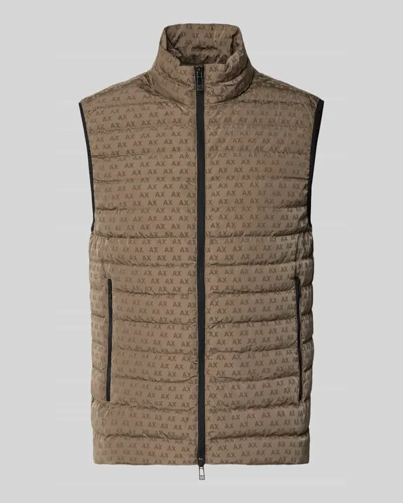 Armani Exchange Regular Fit Weste mit Entendaunen- und Federn Modell 'PIUMINO Beige