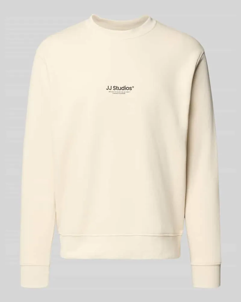 Jack & Jones Sweatshirt mit Label-Print Modell 'SOHO Beige