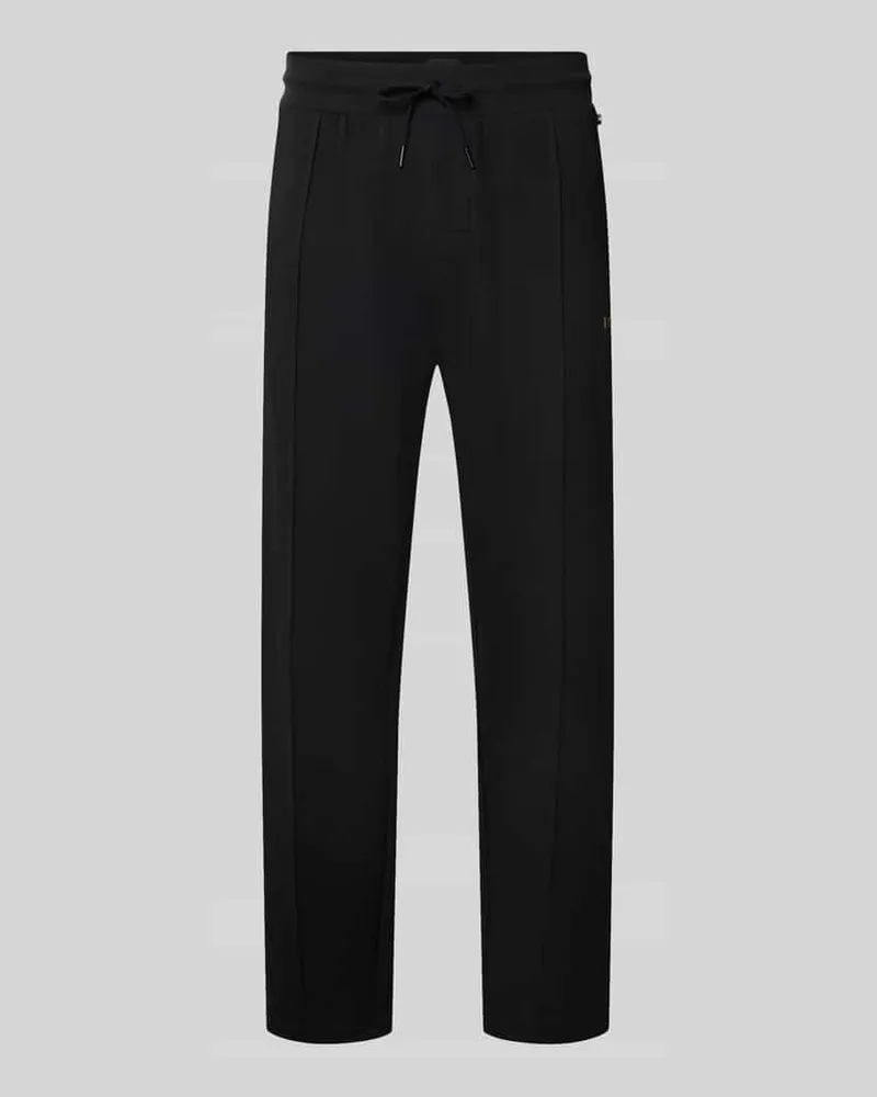 HUGO BOSS Regular Fit Sweatpants aus Baumwoll-Mix Modell 'Sense Pants Black