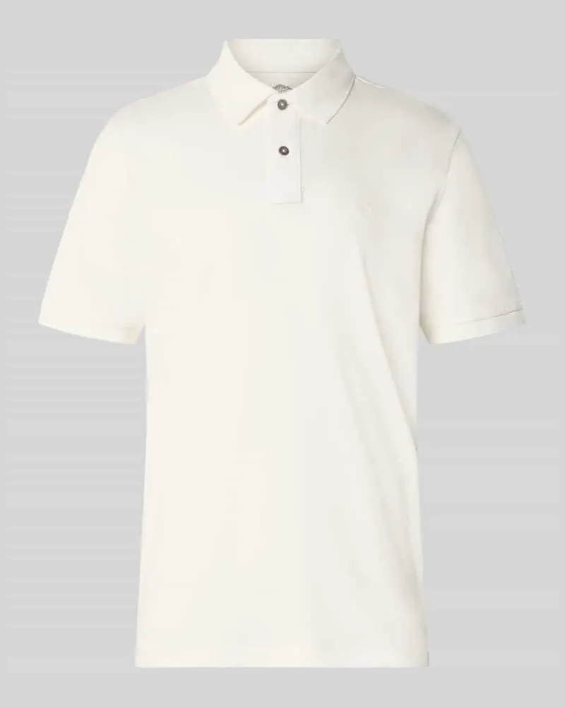 Fynch-Hatton Regular Fit Poloshirt mit Logo-Stitching Offwhite