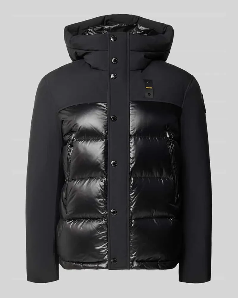 Blauer Steppjacke mit Reißverschlusstaschen Modell 'BROOK Black