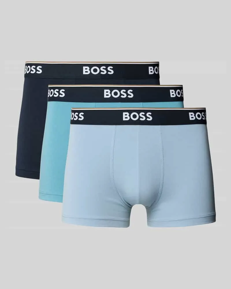 HUGO BOSS Regular Fit Trunks aus Baumwoll-Elasthan-Mix im 3er-Pack 