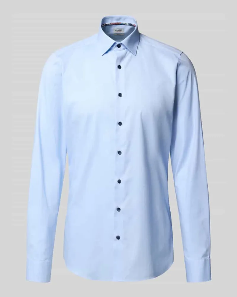 Olymp Slim Fit Businesshemd mit extra langem Arm Bleu