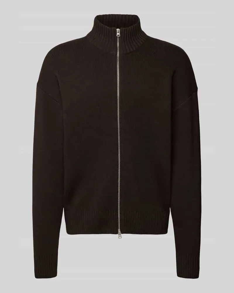 Only & Sons Regular Fit Strickjacke aus Baumwoll-Mix Modell 'BLAKE Dunkelbraun