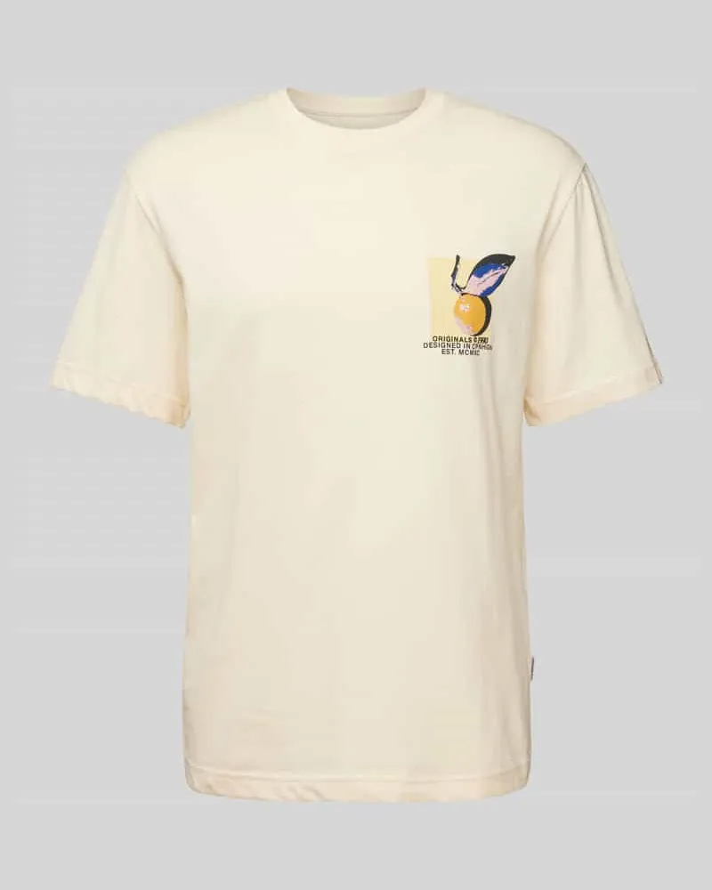 Jack & Jones T-Shirt mit Motiv-Print Modell 'TAMPA Sand