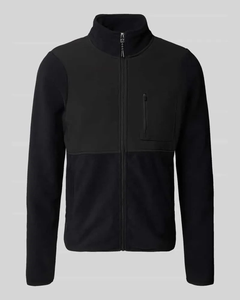 Blend Fleecejacke mit Reißverschlusstaschen Modell 'MARIO Black