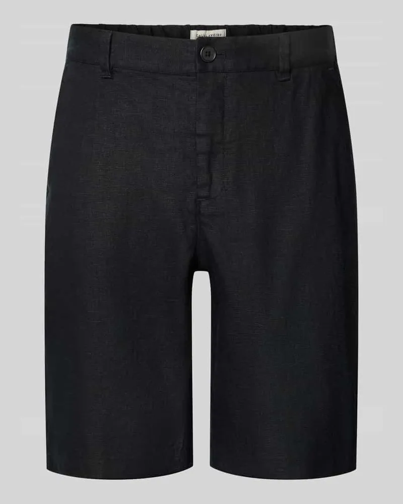 Casual Friday Leinen Shorts mit Eingrifftaschen Modell 'PANDRUP Black