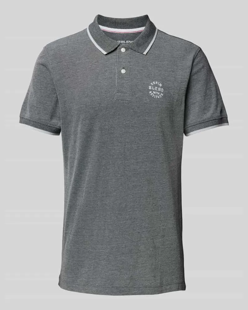 Blend Regular Fit Poloshirt mit gerippten Abschlüssen Modell 'NATE 