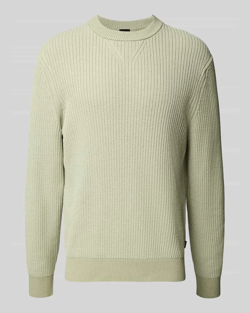 HUGO BOSS Regular Fit Strickpullover aus Baumwoll-Mix Modell 'APOKKO 