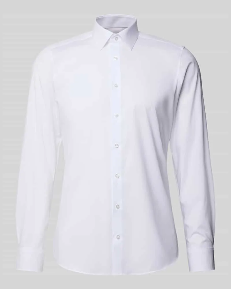 Olymp Body Fit Business-Hemd mit Knopfleiste Weiss
