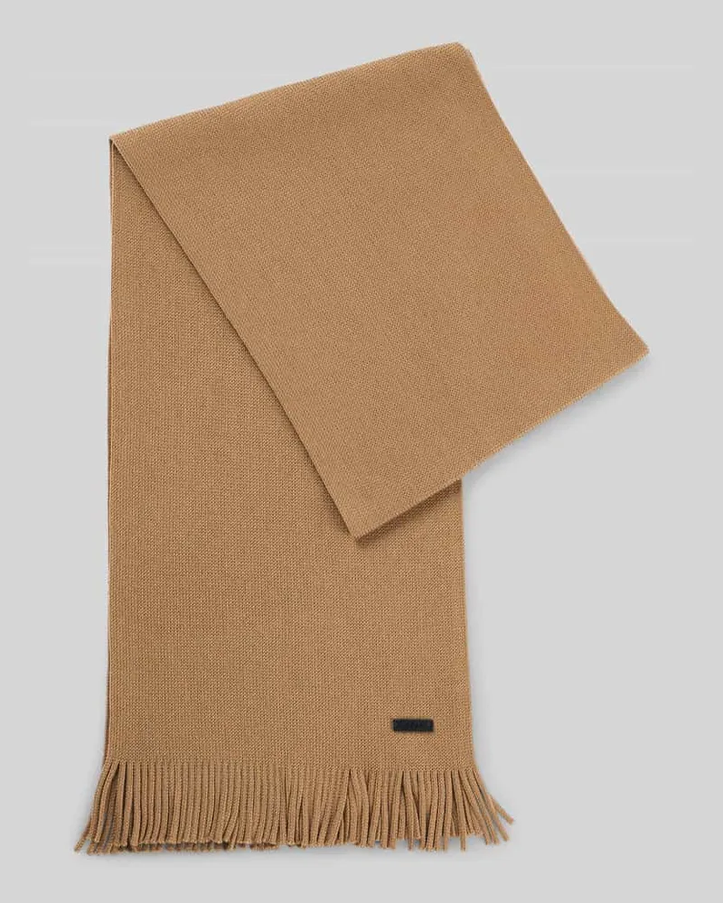 HUGO BOSS Schal aus reiner Schurwolle Camel