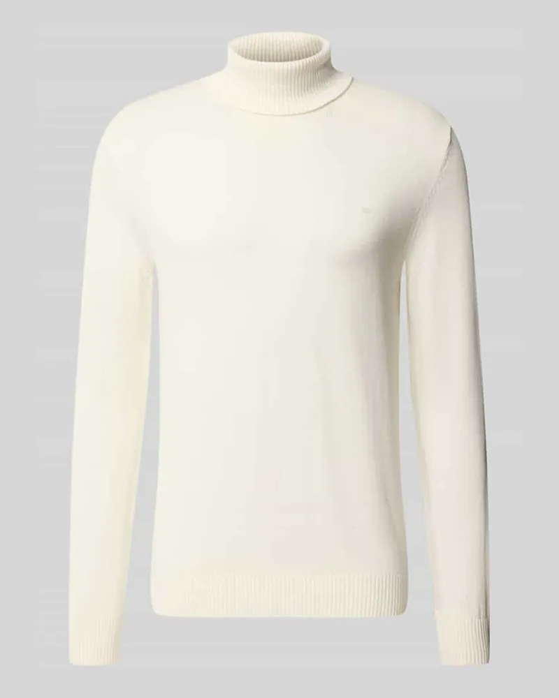 Christian Berg Regular Fit Strickpullover aus Baumwoll-Woll-Mix mit Rollkragen Offwhite