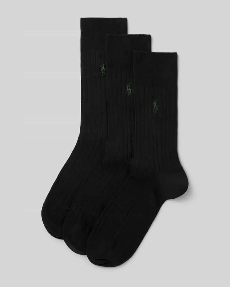 Ralph Lauren Socken aus Baumwoll-Mix im 3er-Pack Black
