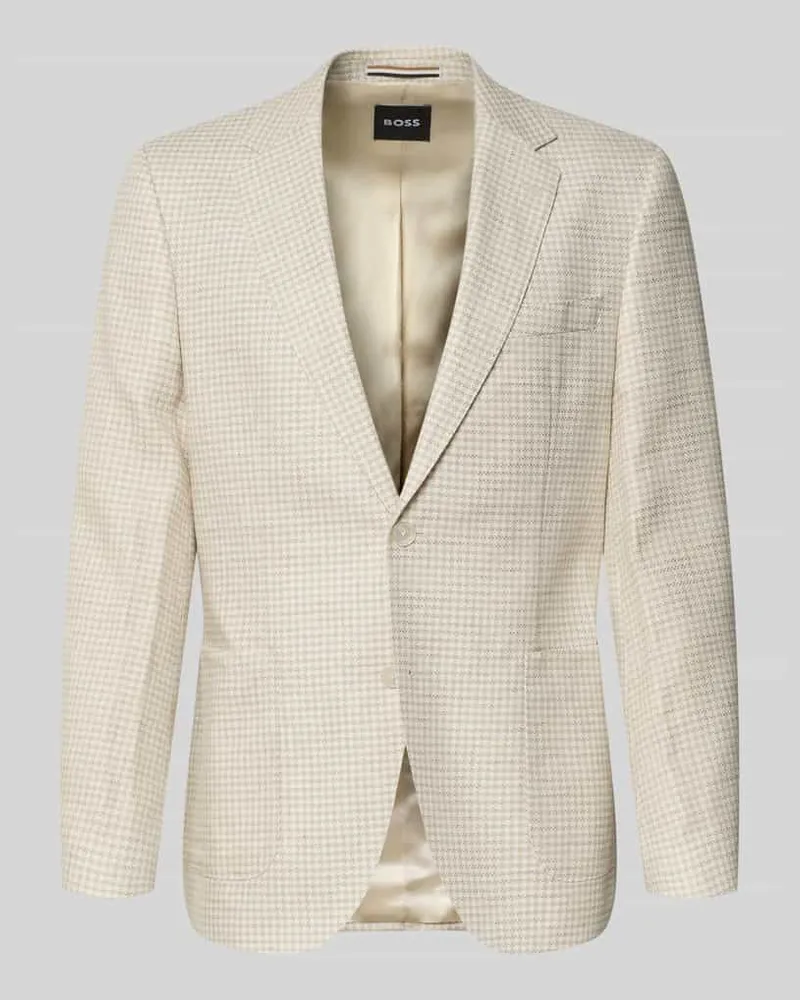 HUGO BOSS Regular Fit Sakko aus Leinen-Mix mit Seide-Anteil Modell 'H-JANSON-FL-261 Beige
