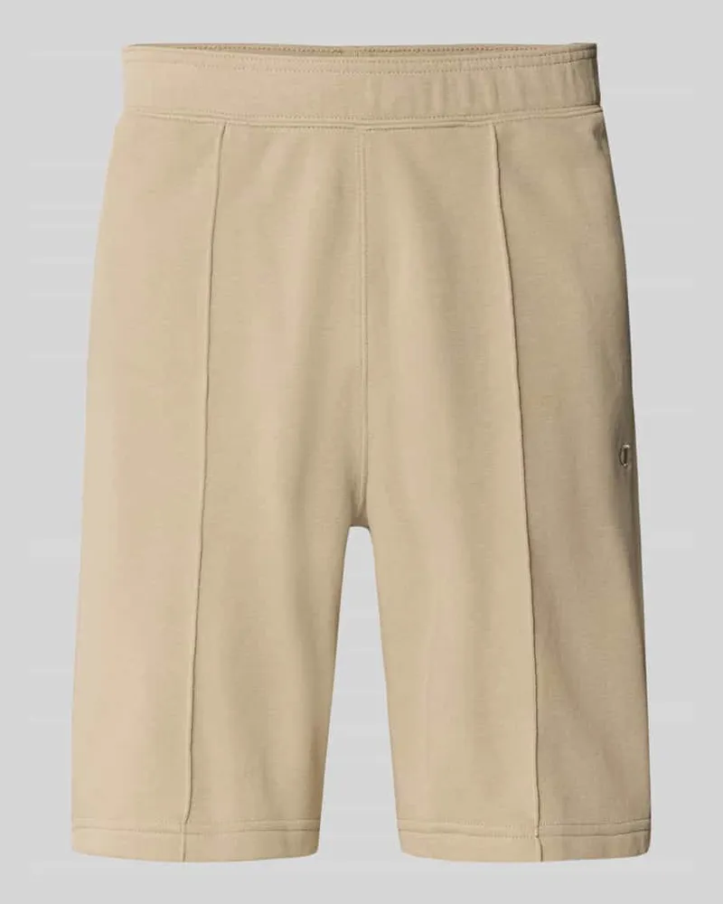 Champion Bermudas mit elastischem Bund und Label-Stitching Beige