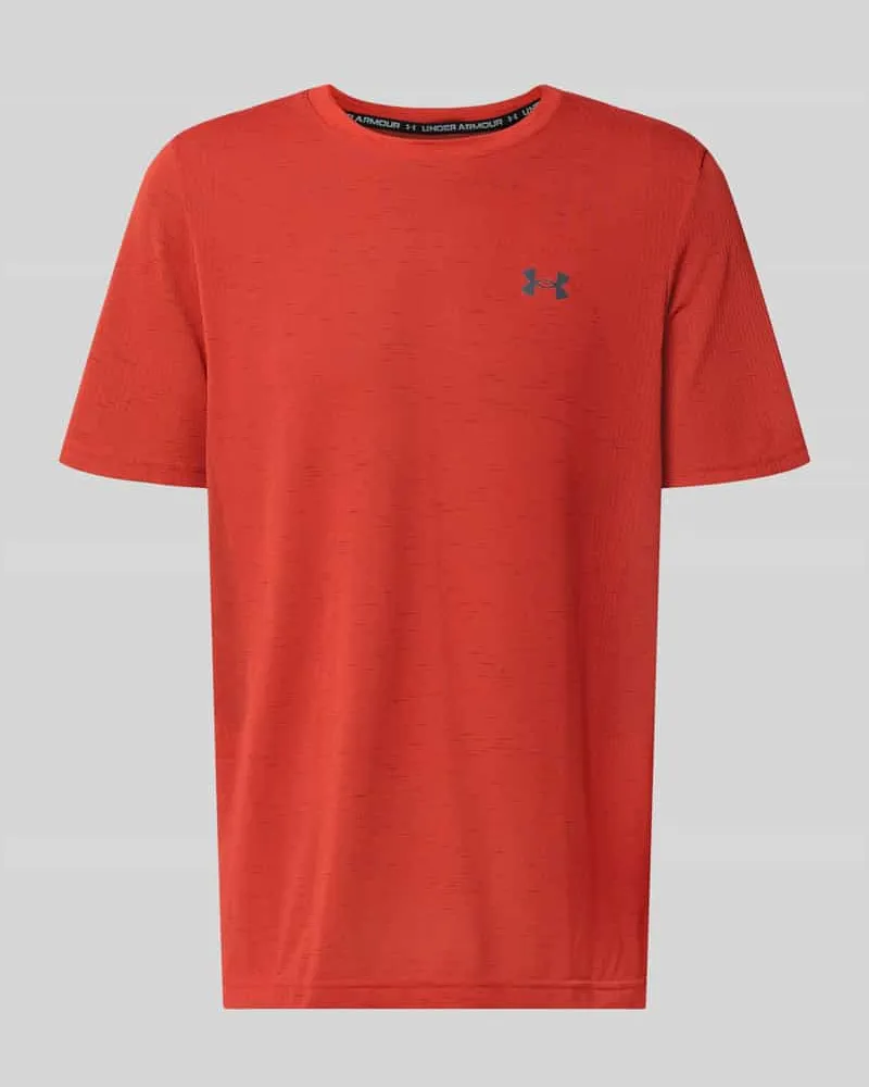 Under Armour T-Shirt mit Label-Print Rot