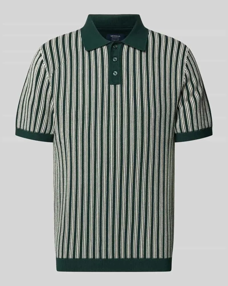 McNeal Regular Fit Poloshirt in Strick-Optik Neon