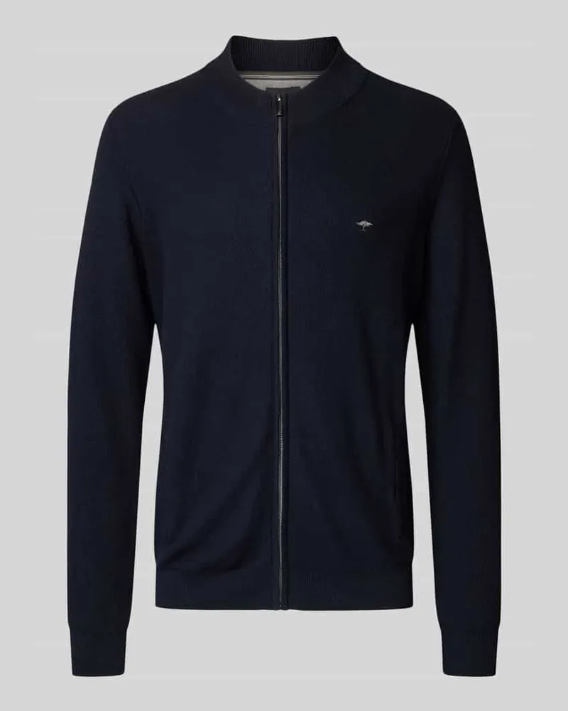 Fynch-Hatton Strickjacke mit Logo-Stitching 