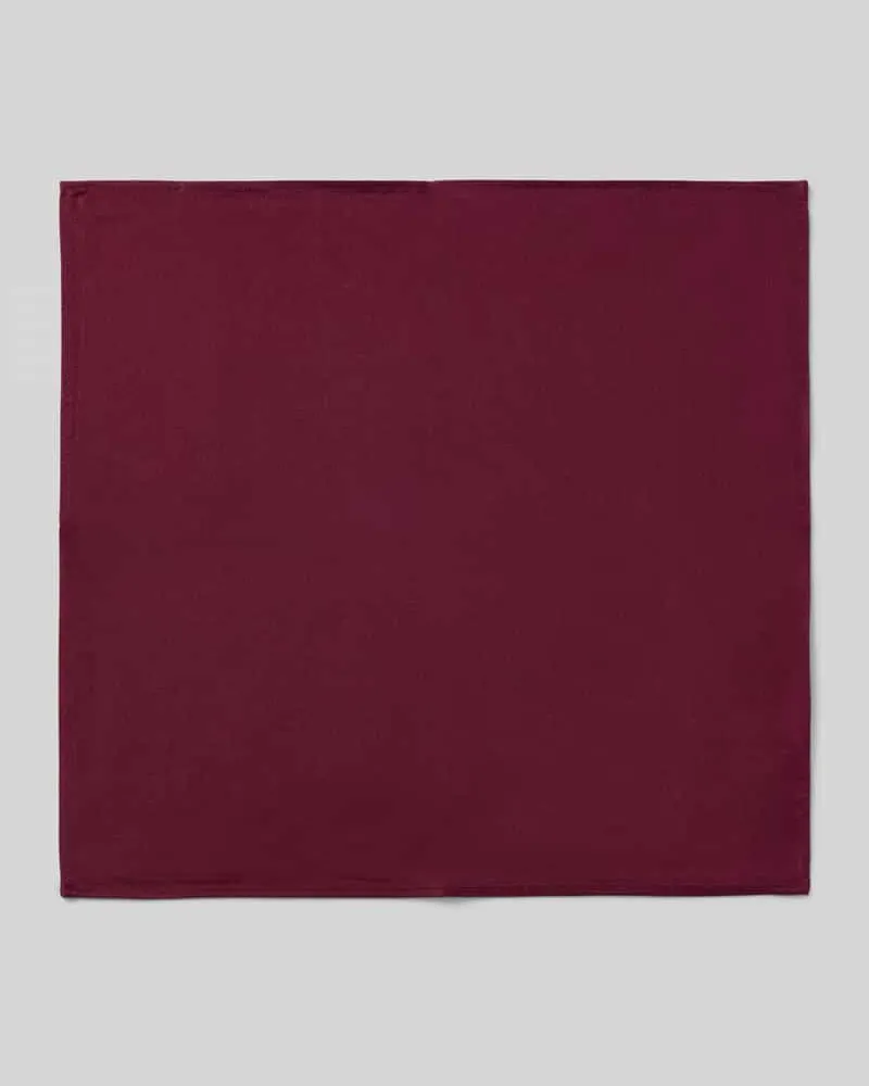 Monti Fein strukturiertes Einstecktuch aus Seide Bordeaux