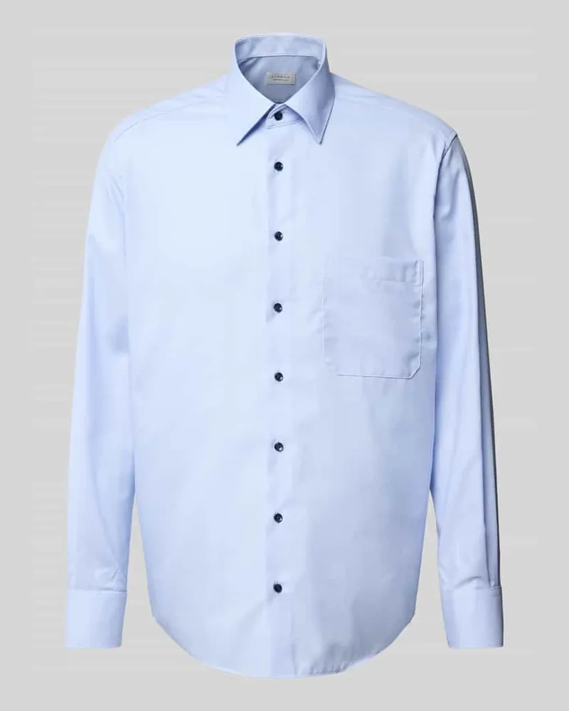 Eterna Comfort Fit Business-Hemd mit Kentkragen Bleu