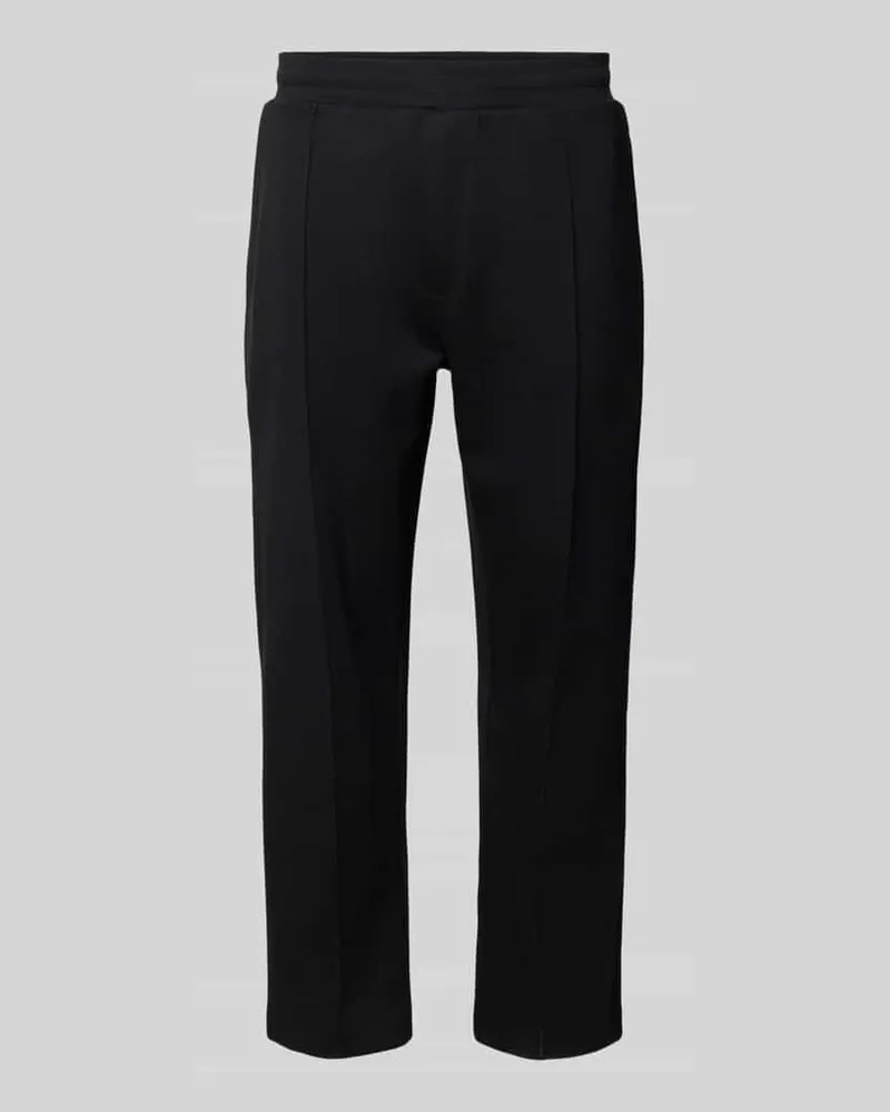 HUGO BOSS Relaxed Fit Sweatpants aus Baumwoll-Mix Modell 'SE_TWIST Black