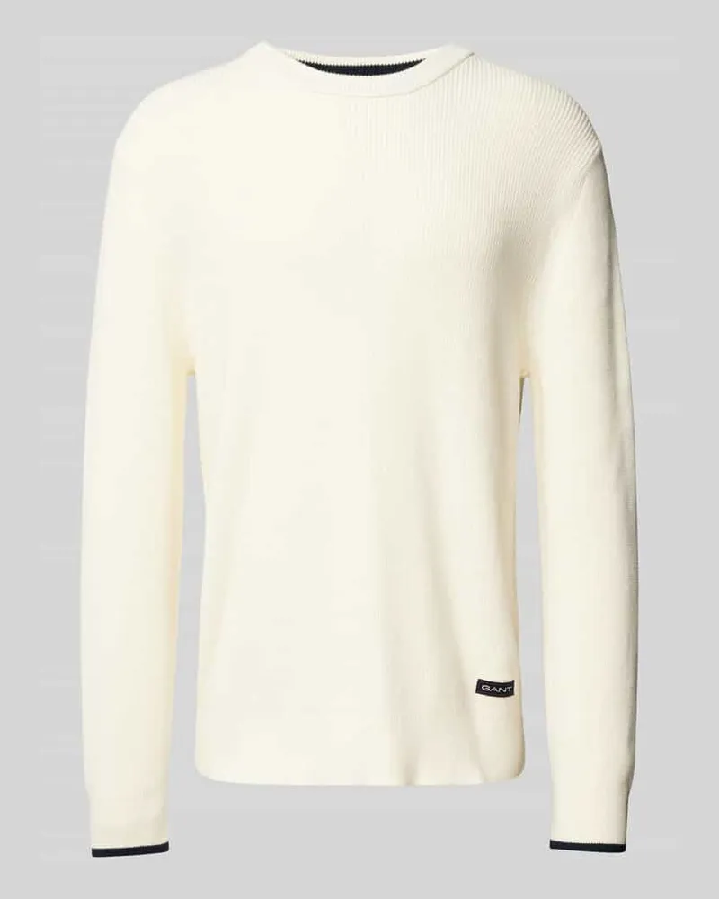 Gant Strickpullover mit Label-Patch 