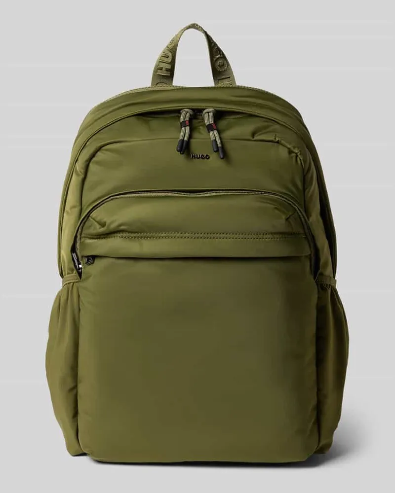 HUGO BOSS Rucksack mit Label-Detail Modell 'AYDEN Oliv