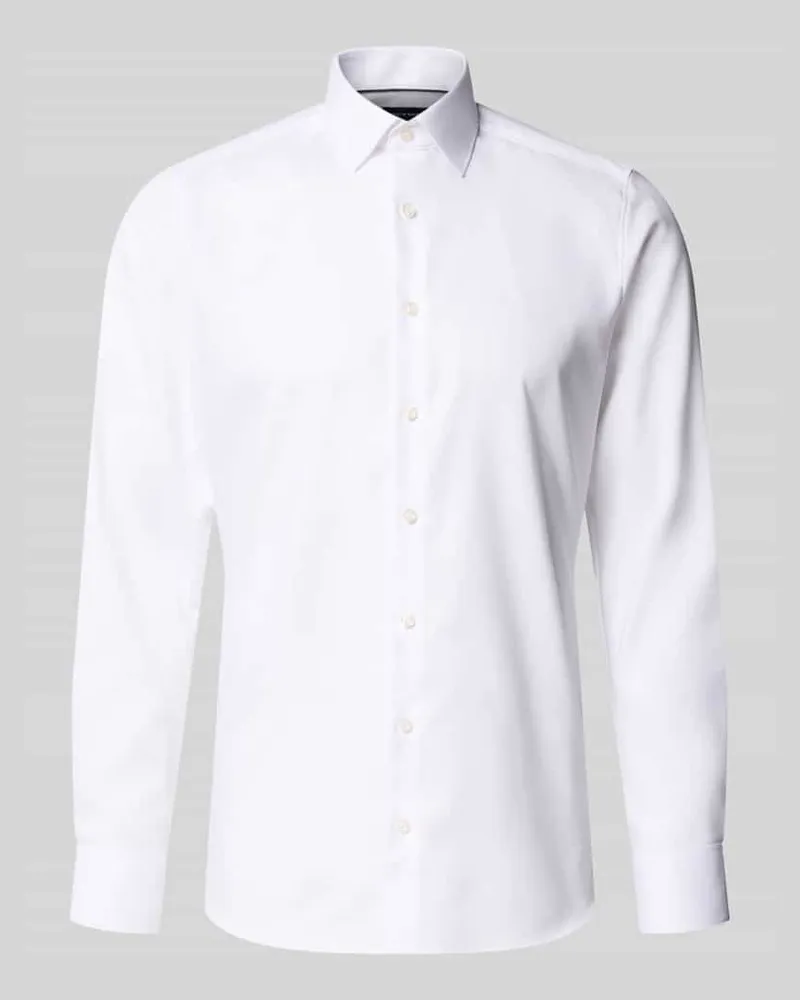 Olymp Slim Fit Businesshemd mit Kentkragen Weiss