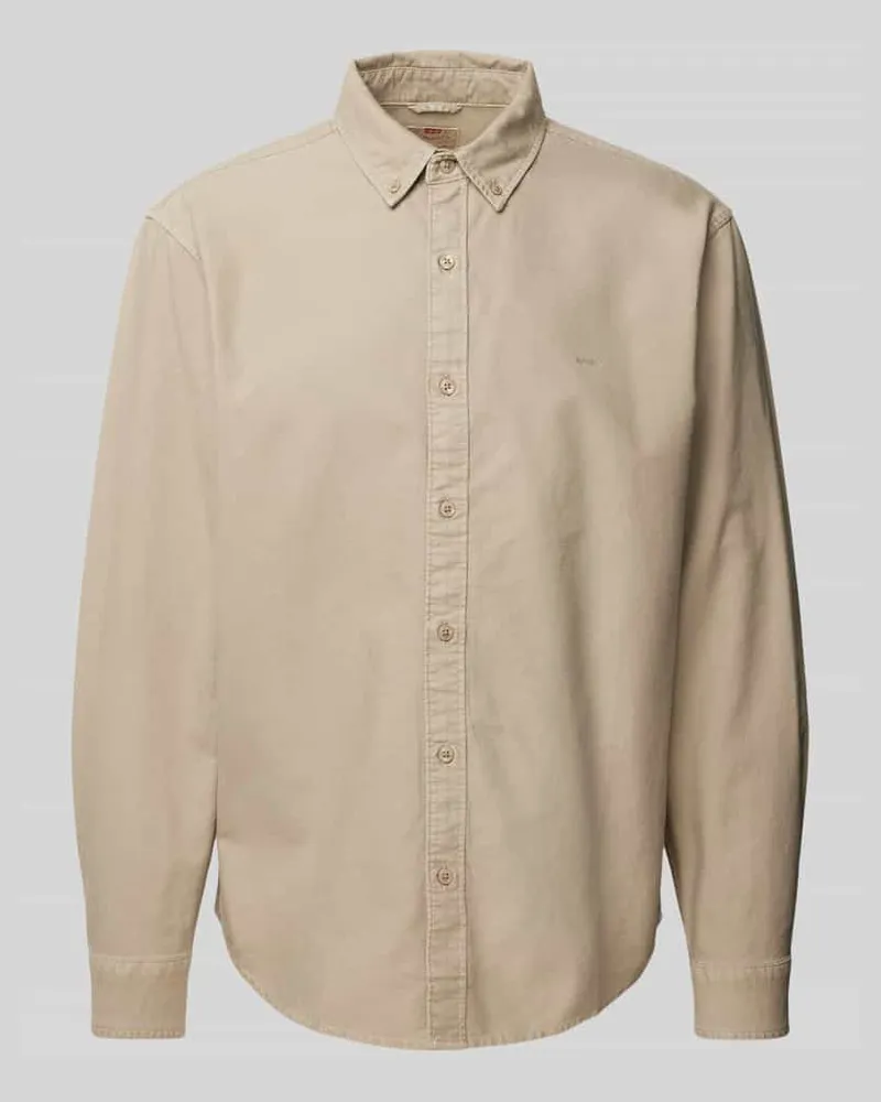 Levi's Regular Fit Freizeithemd mit Button-Down-Kragen Beige