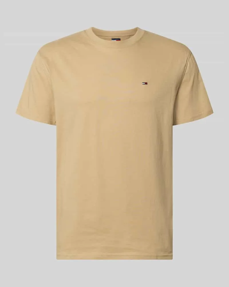 Tommy Hilfiger Regular Fit T-Shirt aus reiner Baumwolle Beige