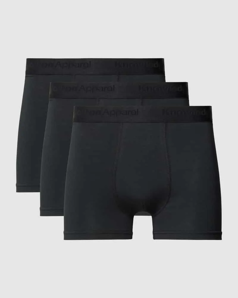 Knowledge Cotton Apparel Trunks mit elastischem Label-Bund im 3er-Pack 