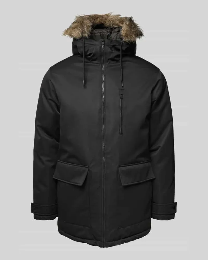 Jack & Jones Jacke mit Kapuze Modell 'CHARLIE Black