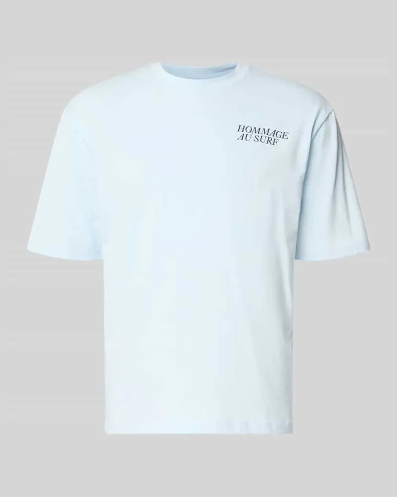 S.Oliver Regular Fit T-Shirt aus Baumwoll-Mix Hellblau