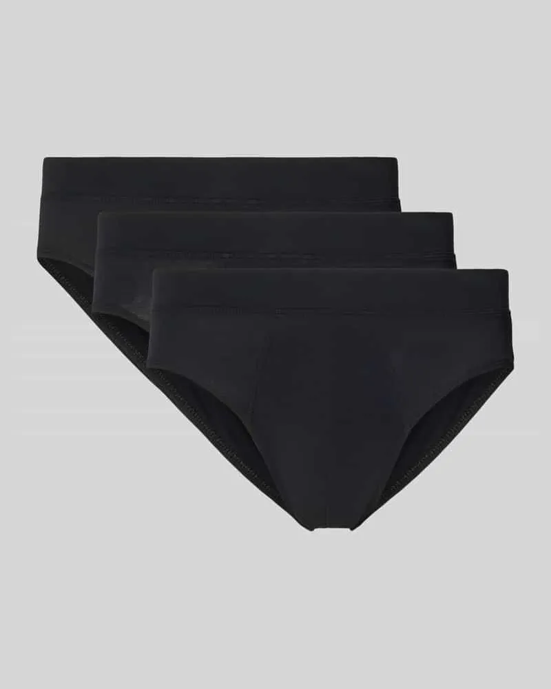 Christian Berg Slip mit elastischem Bund im 3er-Pack Black