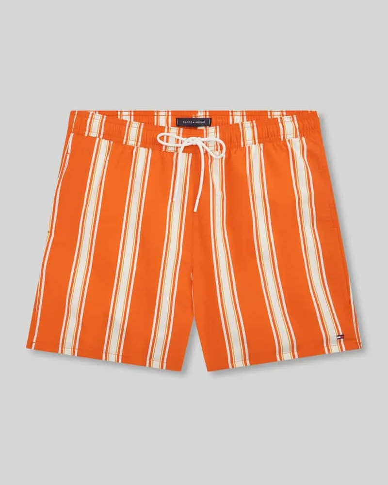 Tommy Hilfiger Regular Fit Badeshorts mit Allover-Muster Orange