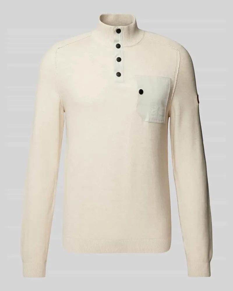 S.Oliver Regular Fit Strickpullover aus reiner Baumwolle in Piqué-Qualität 