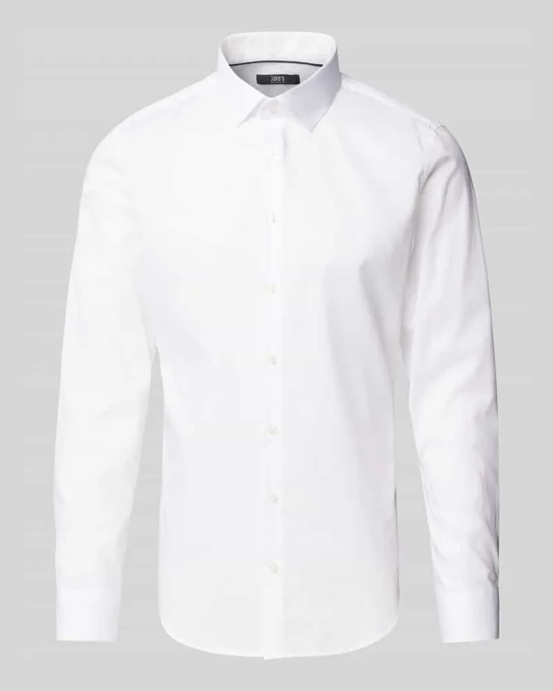 JAKE*S Slim Fit Business-Hemd mit Kentkragen 