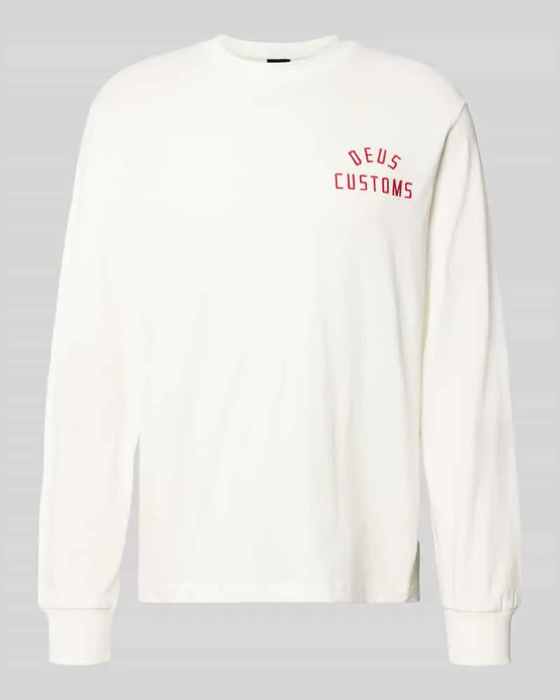 Deus Ex Machina Regular Fit Longsleeve mit Logo-Stitching Modell 'Engineer Weiss