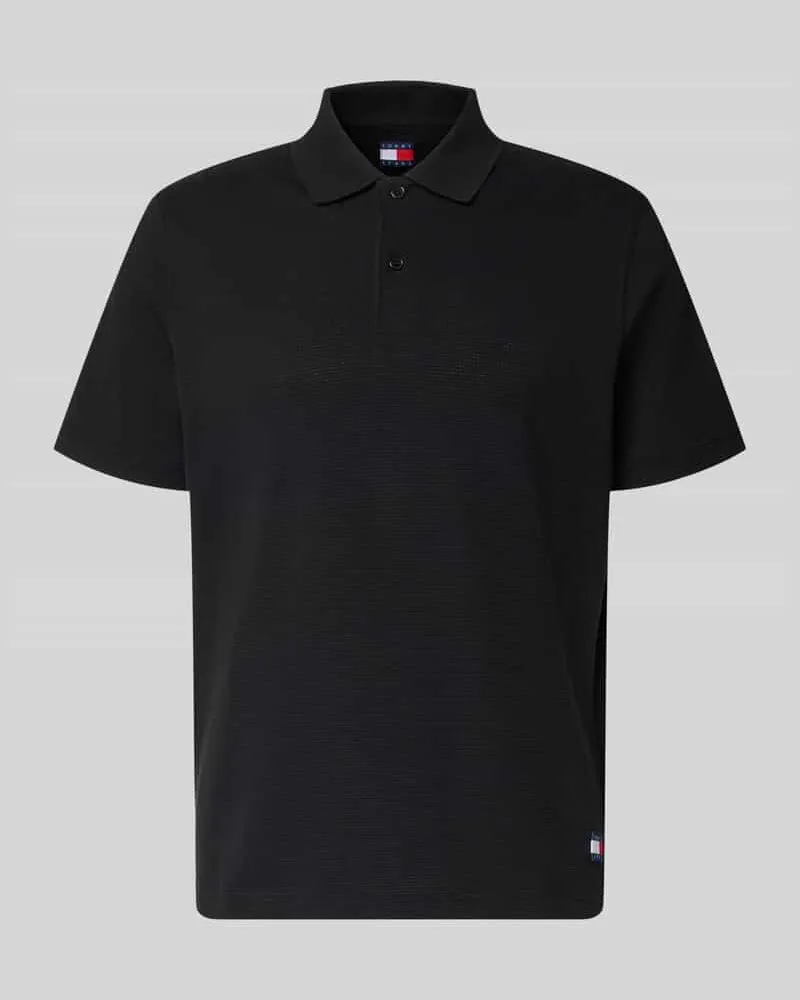 Tommy Hilfiger Regular Fit Poloshirt aus reiner Baumwolle Black