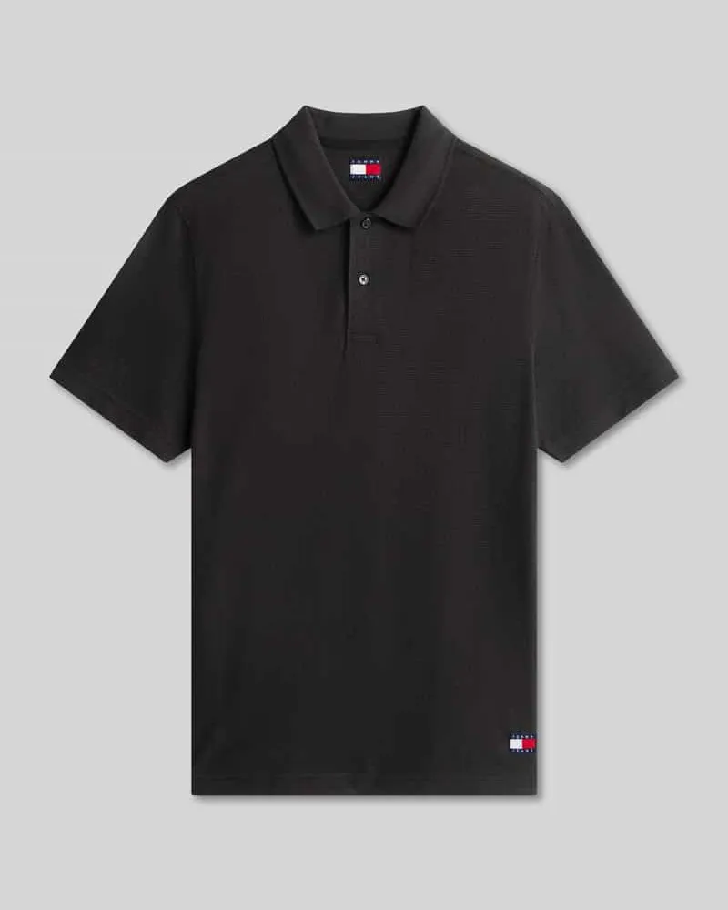 Tommy Hilfiger Regular Fit Poloshirt aus reiner Baumwolle Black