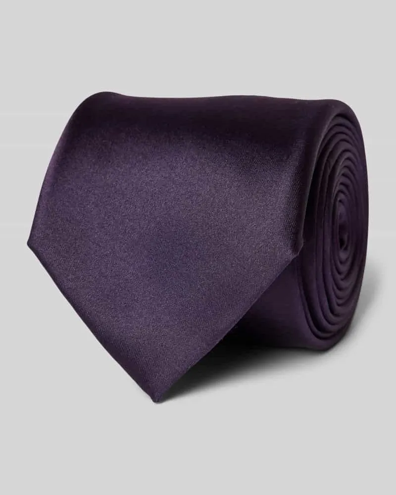 Blick Seidenkrawatte in klassischer Form Aubergine