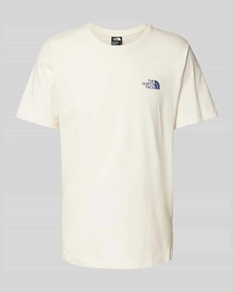 The North Face T-Shirt aus Viskose mit Label-Print Offwhite