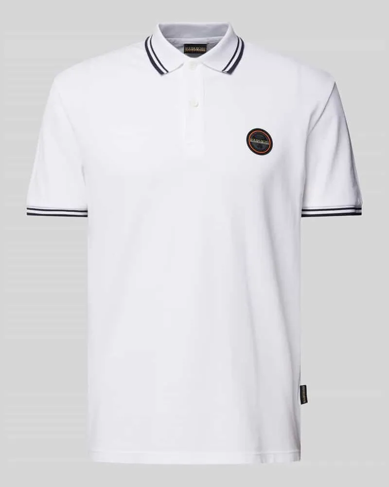 Napapijri Regular Fit Poloshirt mit Label-Badge Modell 'MACAS 