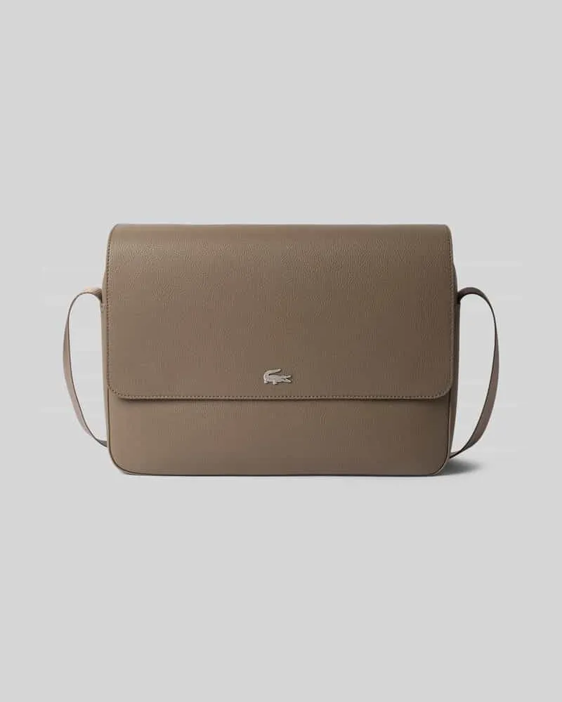 Lacoste Umhängetasche mit Label-Applikation Schlamm