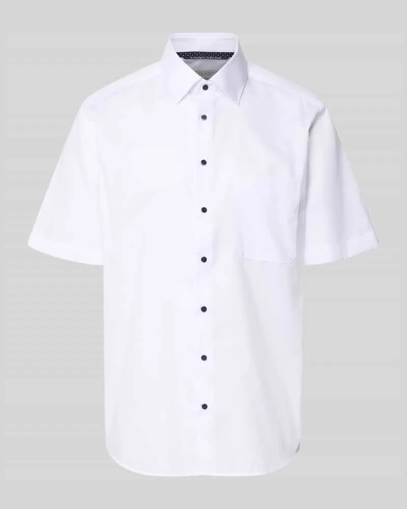 Eterna Comfort Fit Business-Hemd aus Baumwolle mit Kentkragen Weiss