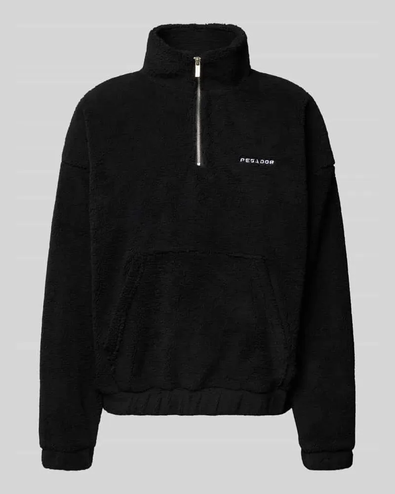 PEGADOR Fleecepullover mit Troyer-Kragen Modell 'PUKA Black
