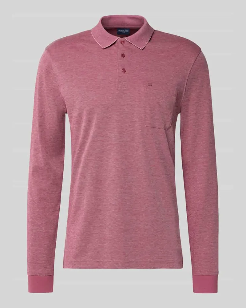 Christian Berg Regular Fit Poloshirt im langärmeligen Design 