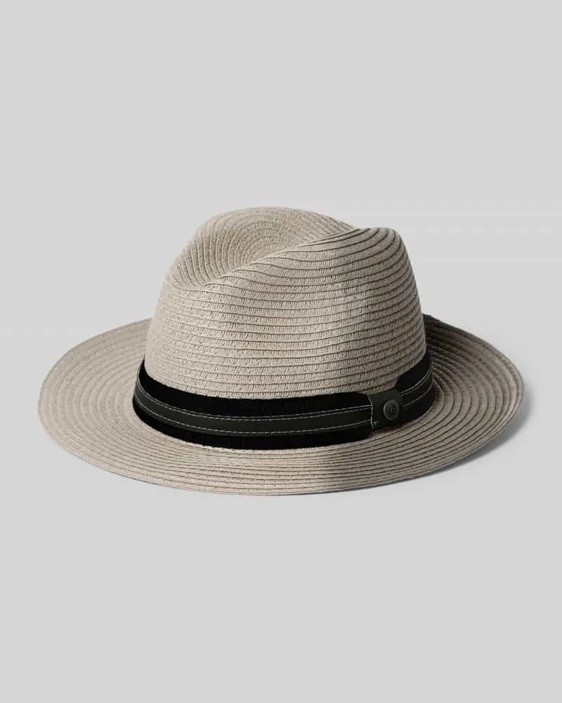 Bugatti Strohhut mit Zierschleife Taupe